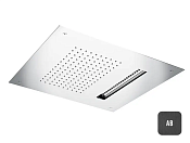 Almar Square 500 Потолочный душ 49,8х49,8 см, встраиваемый, 2 режима, цвет: brushed absolute black E044260.AB