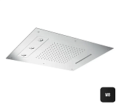 Almar Rectangular Потолочный душ 63х48 см встраиваемый, 3 режима, цвет: matt black E044189.MB