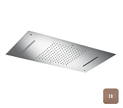 Almar Rectangular Потолочный душ 70х38 см встраиваемый, 2 режима, цвет: brushed copper E044110.CO
