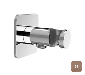 Almar Kuky Шланговое подключение для лейки с держателем, цвет: brushed copper E095041.CO