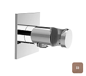 Almar Square Шланговое подключение для лейки с держателем, цвет: brushed copper E095039.CO