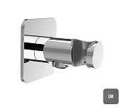 Almar Kuky Шланговое подключение для лейки с держателем, цвет: brushed gun metal E095041.GM