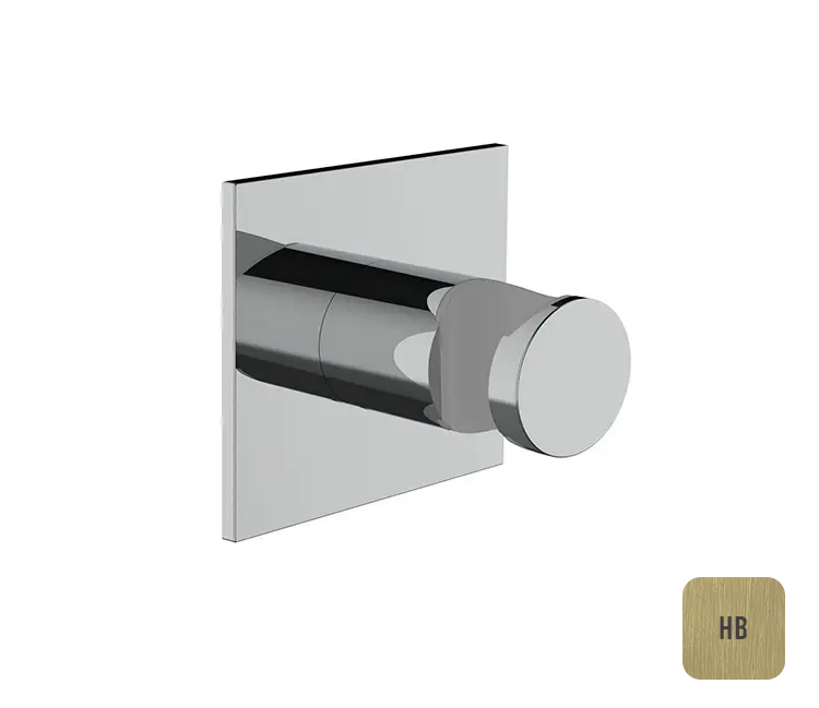 Almar Square Держатель душевой лейки на стену из латуни, цвет: brushed high brass E120013.HB