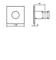 Almar Square Держатель душевой лейки на стену из латуни, цвет: brushed high brass E120013.HB