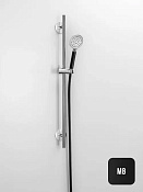 Almar Posh Душевой гарнитур: ручная лейка Posh, шланг 150 см, штанга 100 см, цвет: matt black E144065.MB