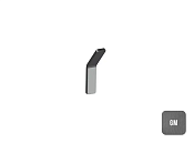 Almar Accessories Крючок для ванной, одинарный, цвет: brushed gun metal E310001.GM