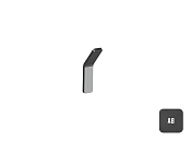 Almar Accessories Крючок для ванной, одинарный, цвет: brushed absolute black E310001.AB