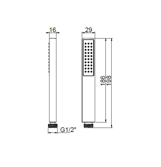 Almar Thin Ручной душ, 1 режим, цвет: matt white E082070.MW
