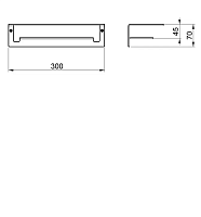Almar Accessories Полка подвесная 30х7h см, цвет: brushed absolute black E300001.AB316