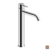 Almar Round Смеситель для раковины на 1 отверстие, без д/к, излив 18,8 см, цвет: brushed copper E214002.CO