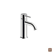 Almar Round Смеситель для раковины на 1 отверстие, без д/к, излив 11,8 см, цвет: brushed copper E214000.CO