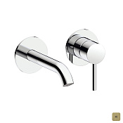 Almar Round Смеситель для раковины, внешняя часть, излив 15,5 см, цвет: brushed high brass E210053.HB