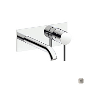 Almar Square Смеситель для раковины, внешняя часть, излив 18,5 см, цвет: nickel brushed E210076.NB