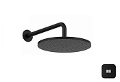 Almar Round Верхний душ с кронштейном настенным d30 см, 1 режим, цвет: matt black E162029.MB