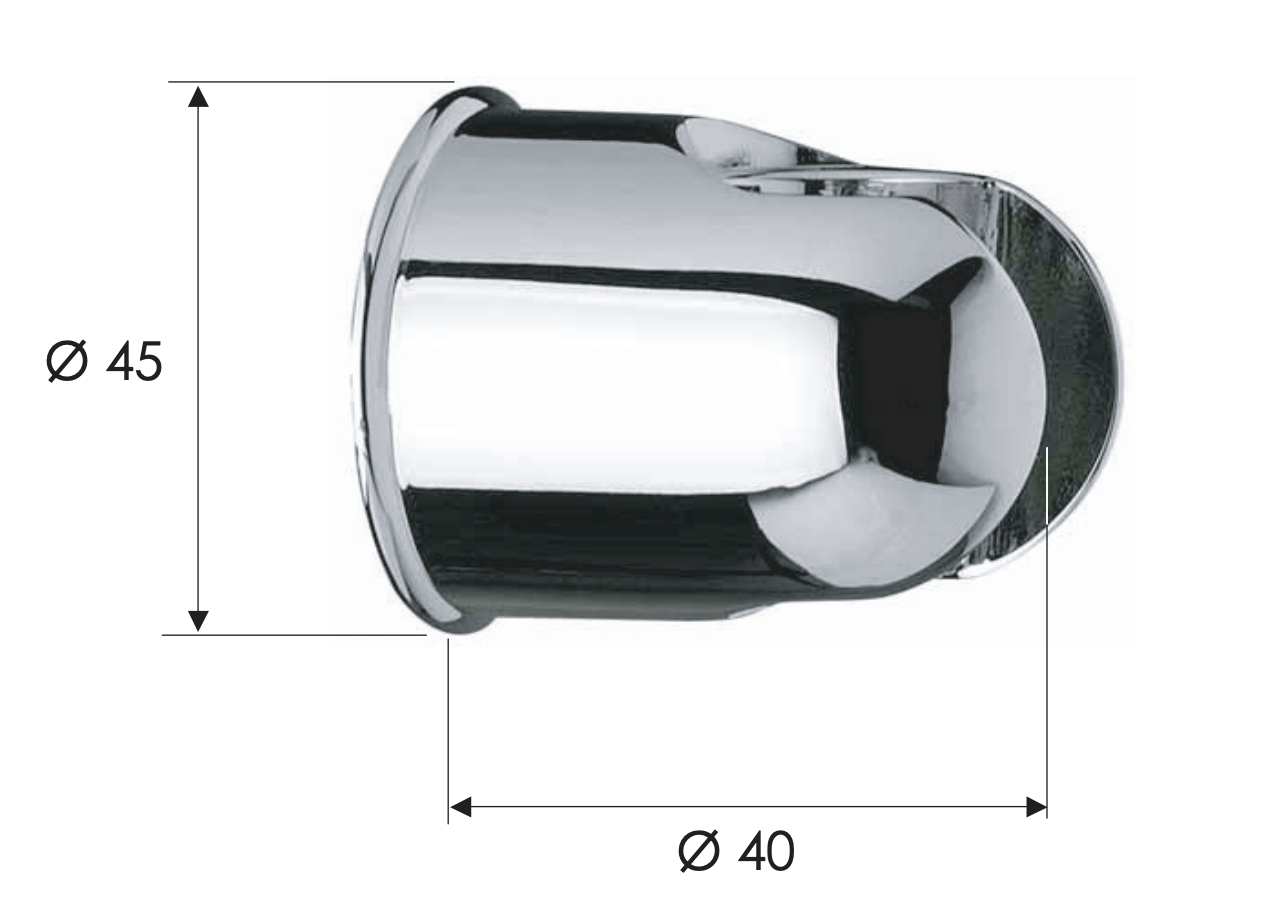 Remer Держатель ручного душа, цвет: visual inox 339SOXV