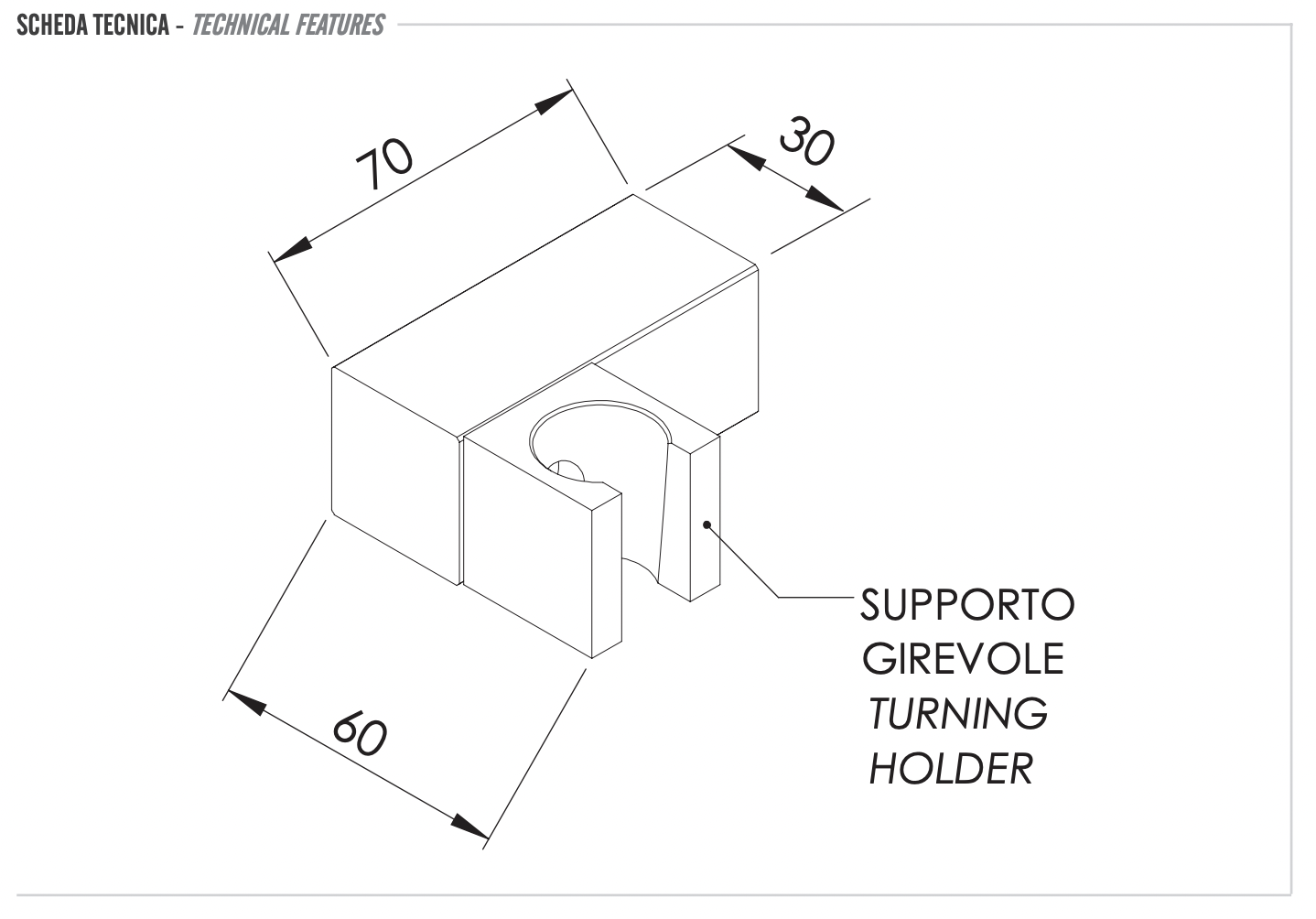 Remer Держатель ручного душа регулируемый, цвет: oro spazzolato 339SSBG