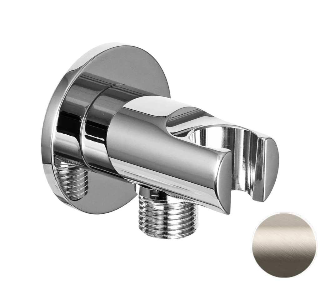 Remer Шланговое подключение с держателем душа, цвет: visual inox 337MXV