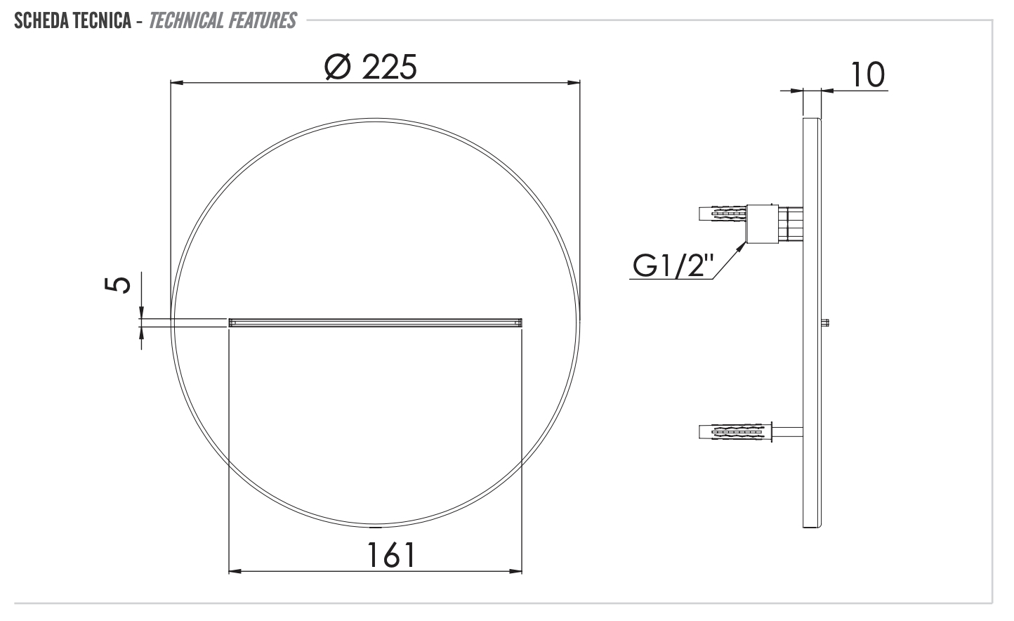 Remer Излив встраиваемый для ванны каскадный, цвет: oro spazzolato 359XTBG