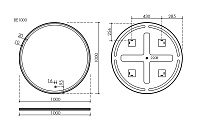 Sancos Bella Зеркало с подсветкой d100 см, сенсорный выключатель BE1000