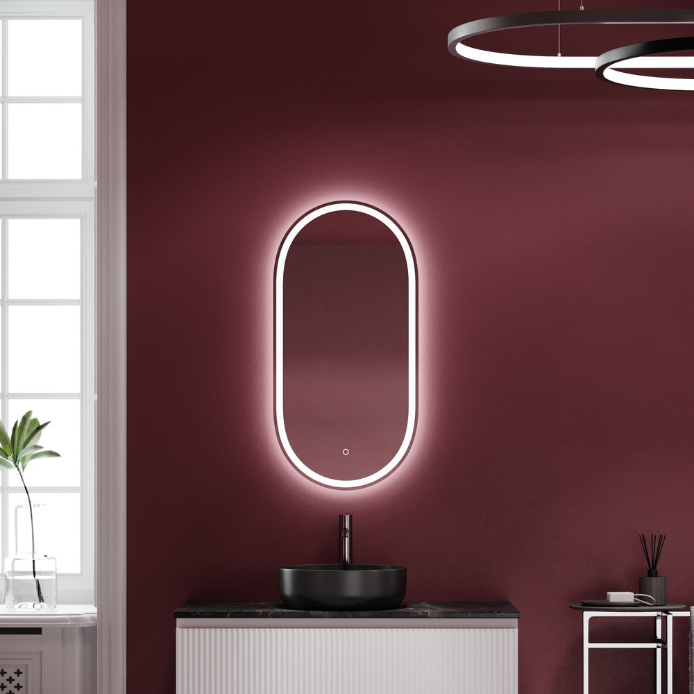Sancos Oval Зеркало с подсветкой 45х90h см, сенсорный выключатель OV45F