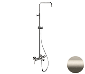 Remer Energy Душевая стойка: смеситель, штанга 161 см, шланг 150 см, цвет: visual inox EY34ASSDXV