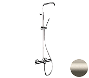 Remer Elegance Душевая стойка: термостат, излив 19,1 см, лейка 1 режим, шланг, цвет: visual inox EQ34A7MMSSOFXV