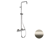 Remer Elegance Душевая стойка: термостат, штанга 161 см, шланг 150 см, цвет: visual inox EQ32ASSDXV