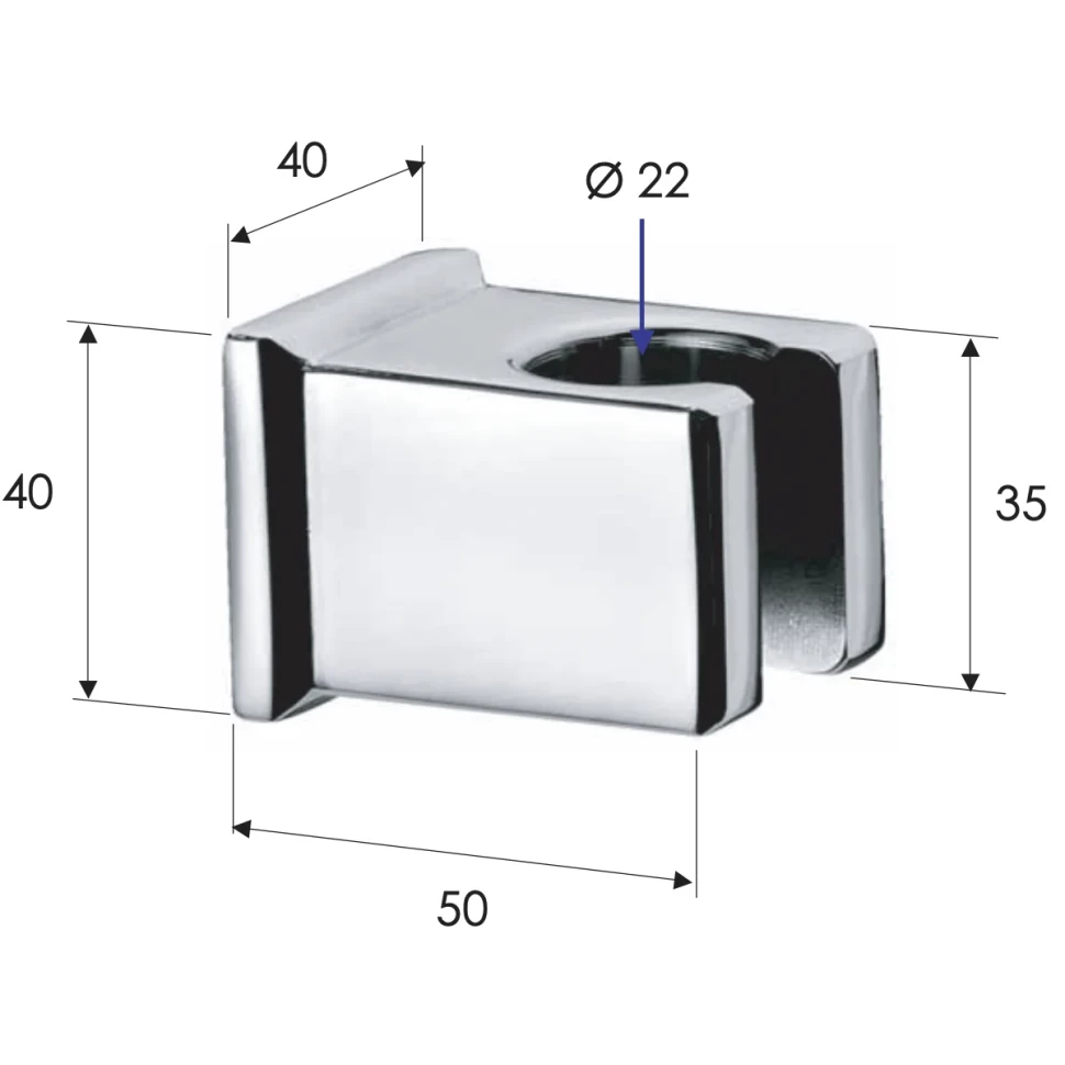 Remer Держатель ручного душа, цвет: nichel spazzolato opaco 339SOSNPO
