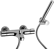 Paini Arena Смеситель для ванны с душевым набором - ручной душ, термостат, шланг, цвет: хром 92CR105THKM