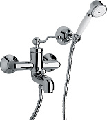Paini Duomo Смеситель для ванны с душевым набором - ручной душ, шланг, держатель, цвет: хром 88CR105KM