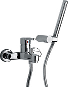 Paini Arena Смеситель для ванны с душевым набором - ручной душ, шланг, держатель, цвет: хром 92CR105FTKM