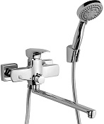 Paini Angel Смеситель для ванны с душевым набором - ручной душ, шланг, держатель, цвет: хром ANCR112P20LMKM
