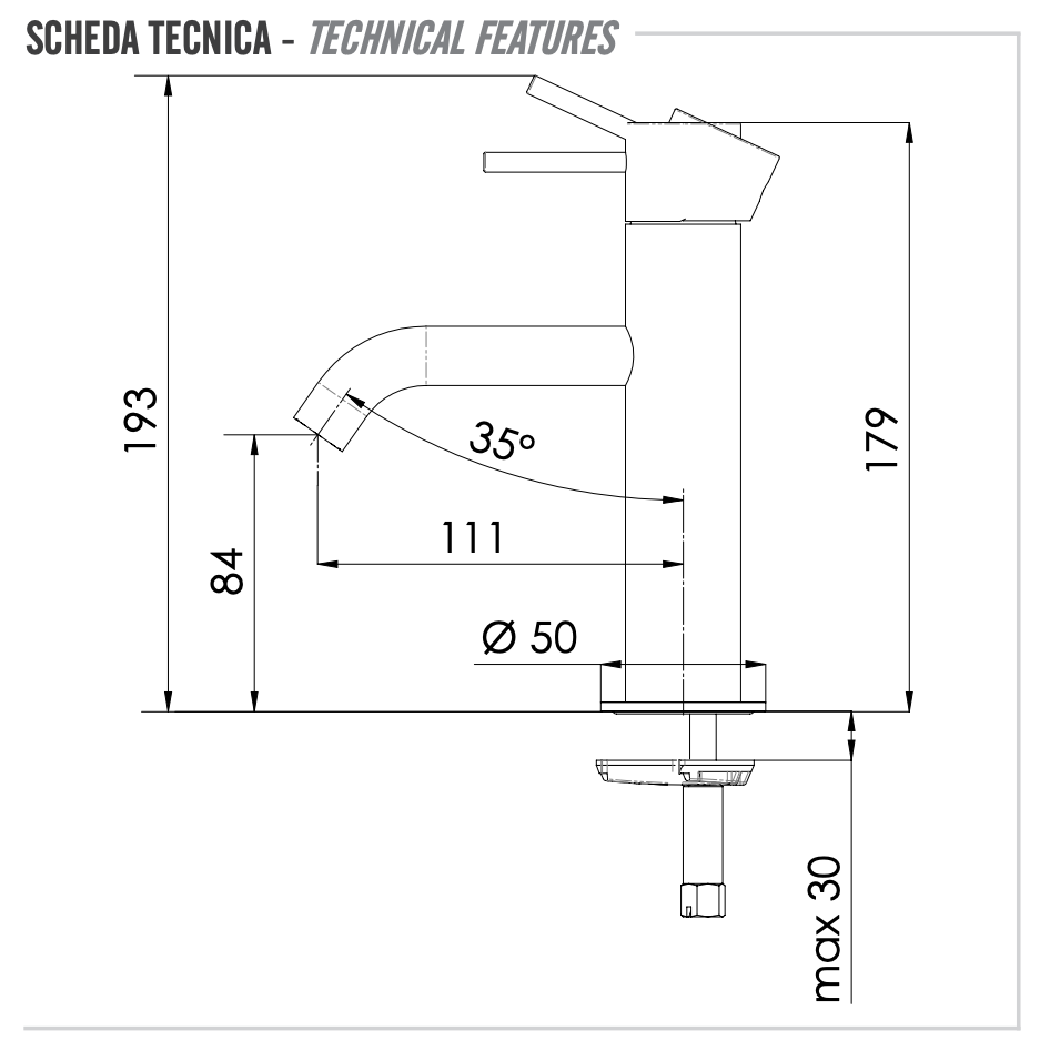 Remer X Style Смеситель для раковины, без д/к, высота излива 8,4 см, цвет: oro spazzolato X12BG