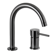 Remer X Style Смеситель для раковины, без д/к, высота излива 14 см, цвет: cromo nero spazzolato X57CFP