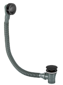 Remer Слив-перелив click-clack для ванны, цвет: cromo nero spazzolato 96PCCCFP