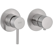 Remer X Style Смеситель для ванны, 3 потребителя, с внутренней частью, цвет: nichel spazzolato opaco X96D3NPO