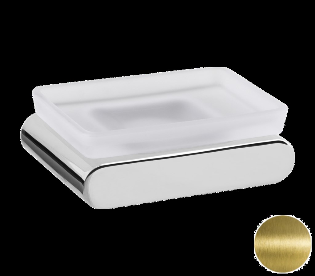 Remer Lounge Мыльница с чашей из матового стекла, подвесная, цвет: vecchio ottone LN10VO