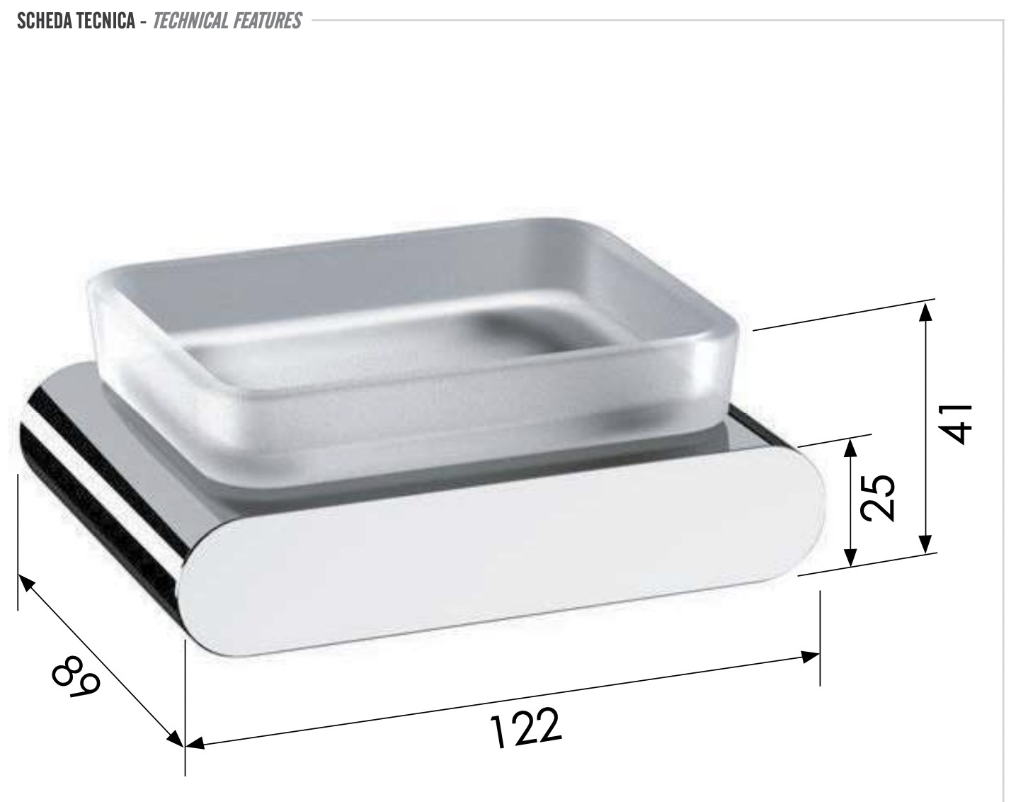 Remer Lounge Мыльница с чашей из матового стекла, подвесная, цвет: vecchio ottone LN10VO