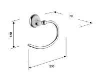 Remer Epoca Полотенцедержатель подвесной кольцевой, латунь, цвет: cromo EP44CR