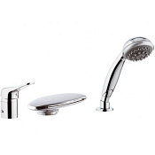 Remer Kiss Смеситель на борт ванны, каскадный излив, шланг 150 см, цвет: cromo K07UF