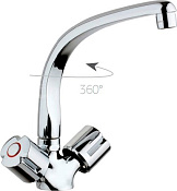 Paini Tevere Смеситель для кухни с поворотным изливом, высота излива 21 см, цвет: хром 10CR571FFQLMKM