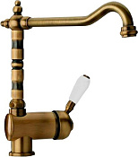 Paini Cucina Смеситель для кухни излив "Барокко", высота излива 22,1 см , цвет: состаренная бронза 64F3588ANTKM