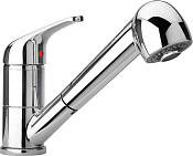 Paini Creta Смеситель для кухни с выдвижным изливом, длина излива 20,5 см, цвет: хром 42CR568LMKM