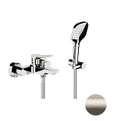 Remer Slash & Dot Смеситель для ванны с душем, цвет: visual inox SL02XV