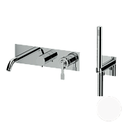 Remer Atelier Смеситель для ванны встраиваемый, излив, лейка, со скрытой частью, цвет: bianco opaco AL53D2BO