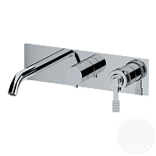 Remer Atelier Смеситель для ванны встраиваемый, излив, лейка, со скрытой частью, цвет: bianco opaco AL54D2BO