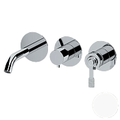 Remer Atelier Смеситель для ванны встраиваемый, излив, лейка, со скрытой частью, цвет: bianco opaco AL54D2PBO