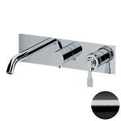 Remer Atelier Смеситель для ванны, 3 потребителя, с внутренней частью, цвет: cromo nero spazzolato AL54D3CFP