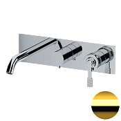 Remer Atelier Смеситель для ванны встраиваемый, 3 потребителя, с внутренней частью, цвет: oro lucido AL54D3DO