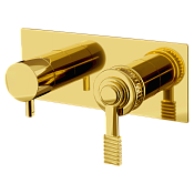 Remer Atelier Смеситель для ванны встраиваемый, 2 потребителя, с внутренней частью, цвет: oro lucido AL92ZDO